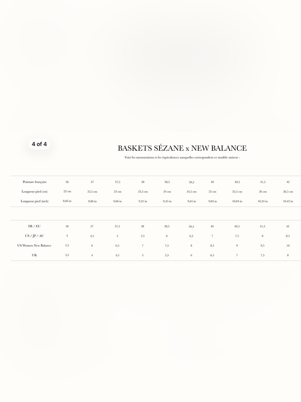 Sezane x New Balance 471 Sneaker US Unisex 8.5/Women 10 - Picture 9 of 12